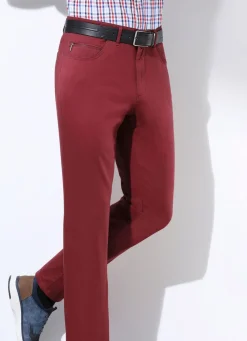 Discount FRANCESCO BOTTI Komfortable ""-Hose in 3 Farben DUNKELROT