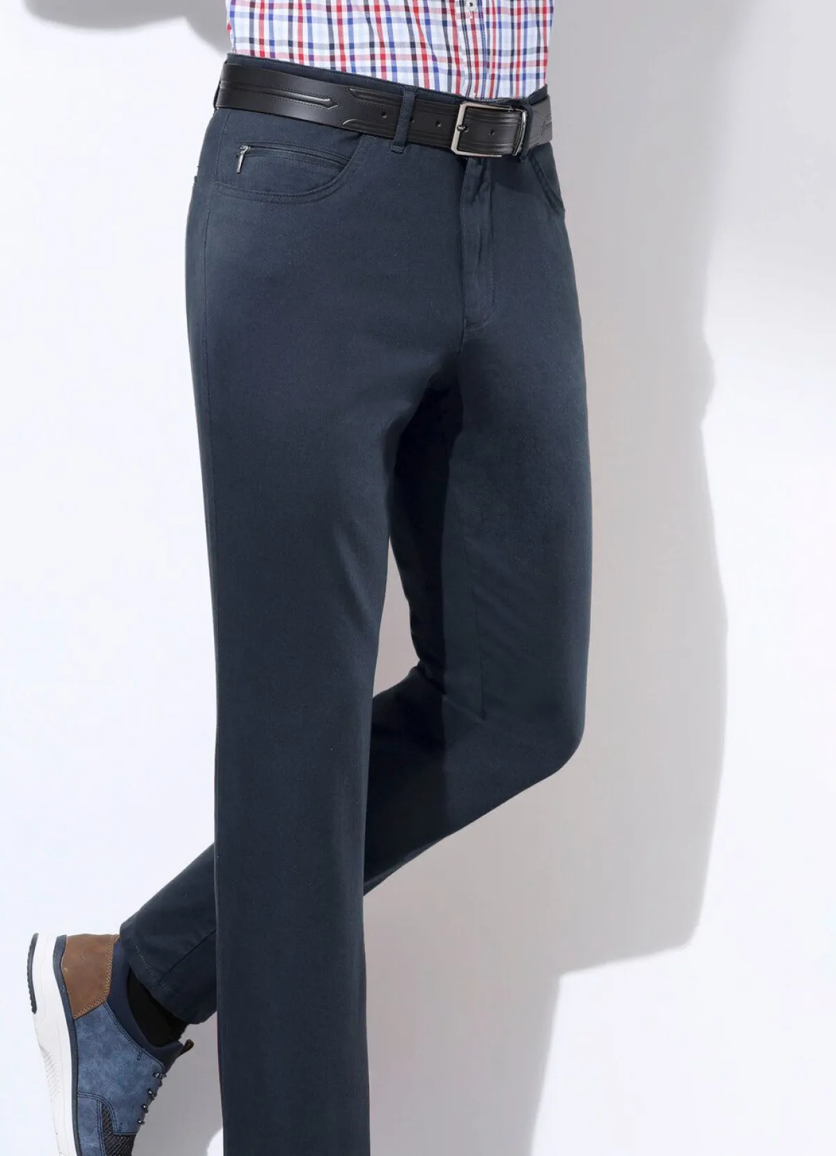 Best FRANCESCO BOTTI Komfortable ""-Hose in 3 Farben MARINE