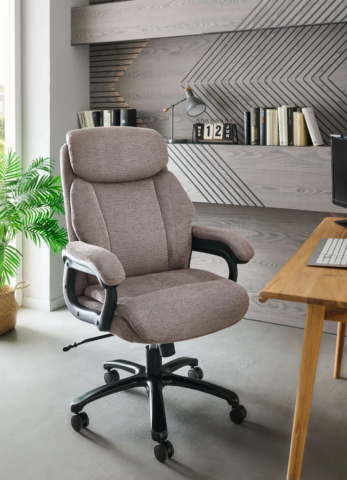 Sale BADER Komfortable Chefsessel mit Federkern taupe