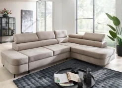 Outlet BADER Komfortable Polsterecke mit Funktion und Bettkasten BEIGE