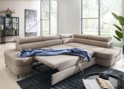Outlet BADER Komfortable Polsterecke mit Funktion und Bettkasten BEIGE