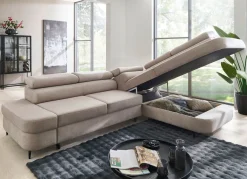 Outlet BADER Komfortable Polsterecke mit Funktion und Bettkasten BEIGE