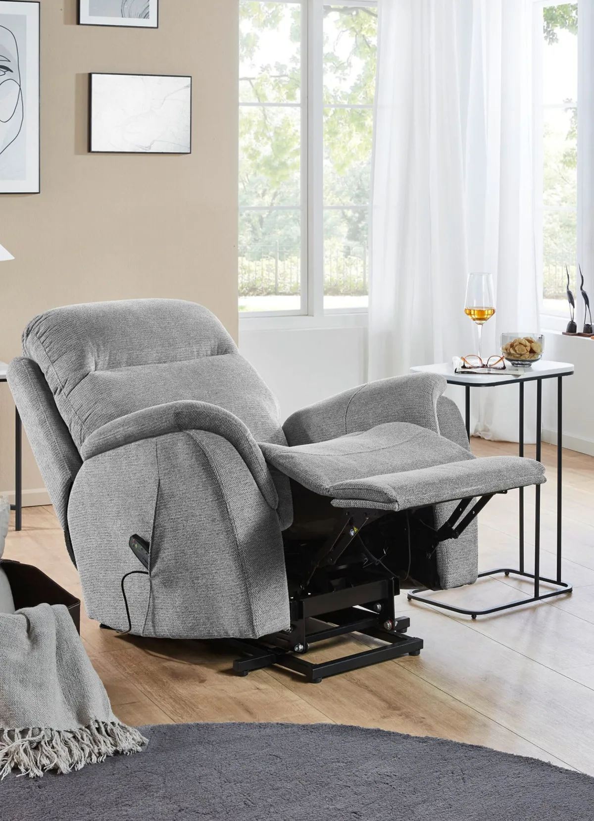Clearance BADER Komfortabler Massagesessel mit Aufstehhilfe grau