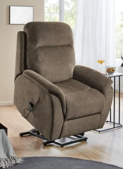 BADER Komfortabler Massagesessel mit Aufstehhilfe braun