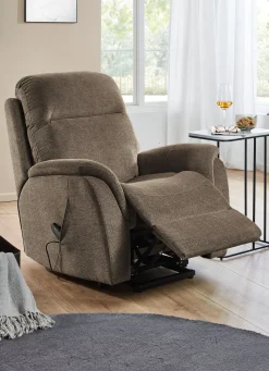 BADER Komfortabler Massagesessel mit Aufstehhilfe braun