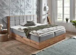 BADER Komfortables Boxspringbett grau