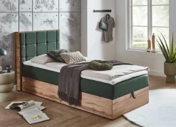 Sale BADER Komfortables Boxspringbett dunkelgrün