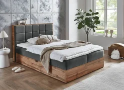 Outlet BADER Komfortables Boxspringbett anthrazit