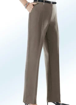 KLAUS MODELLE MADE IN GERMANY Komforthose mit Dehnbundeinsätzen in 6 Farben MITTELBRAUN M.