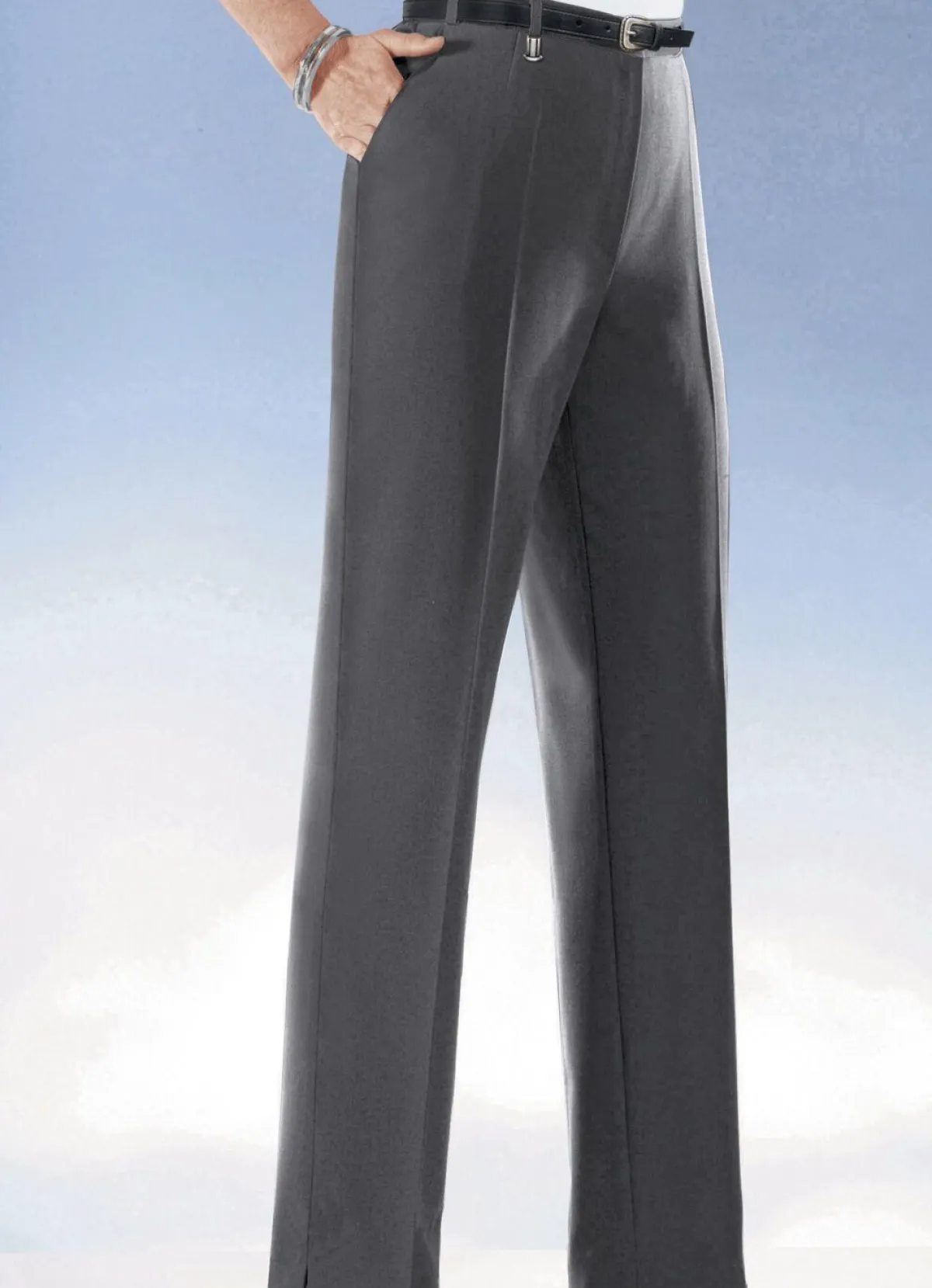 Clearance KLAUS MODELLE MADE IN GERMANY Komforthose mit Dehnbundeinsätzen in 6 Farben ANTHRAZIT MEL.