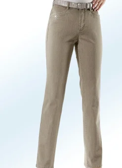 Discount ASCARI Komfortjeans verziert mit Strasssteinen CAMEL