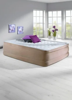 BADER Komfort-Luftbett mit Tragetasche zum Aufbewahren BEIGE