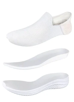 Outlet BADER Komfort-Sliding Stretch Sneaker Memory Foam WEISS