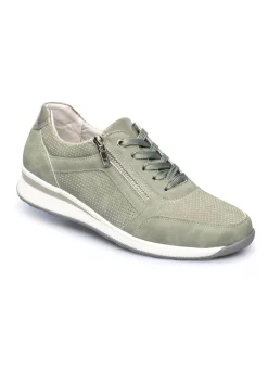 New BADER Komfort-Sneaker mit zusätzlicher Einlegesohle aus Kunstfell GRÜN