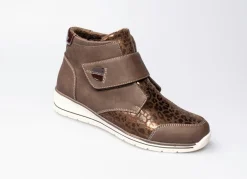 Best BADER Komfort-Stiefelette im angesagten Leo-Look SCHOKOBRAUN