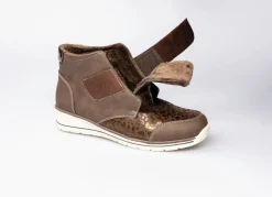 Best BADER Komfort-Stiefelette im angesagten Leo-Look SCHOKOBRAUN
