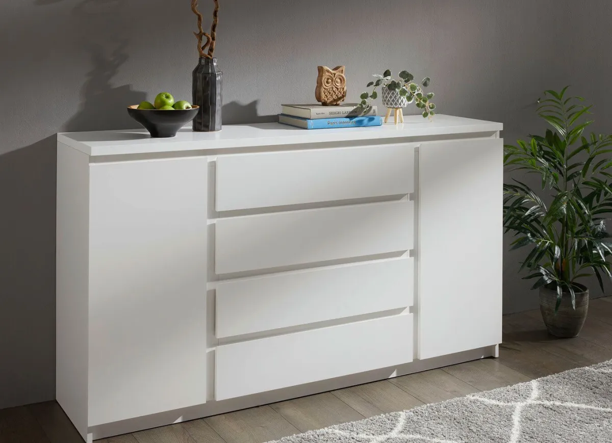 Clearance BADER Kommode in modernem Design WEISS