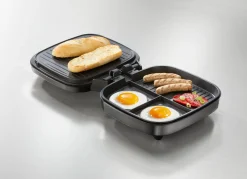Clearance BADER Kompakter Multi-Tischgrill schwarz-silber