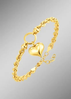 New BADER Kordel-Armband mit Herz-Anhänger