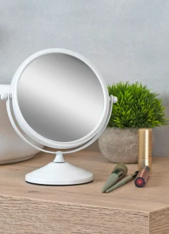 Best BADER Kosmetik-Spiegel mit stabilem Metallgehäuse WEISS