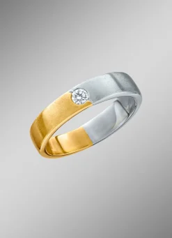 New BADER Kostbarer Damenring aus Platin und Gelbgold