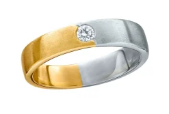 New BADER Kostbarer Damenring aus Platin und Gelbgold
