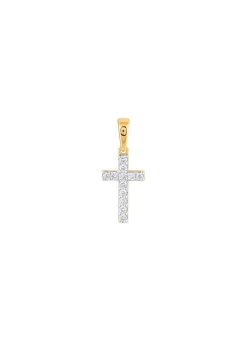 BADER Kreuz-Anhänger mit 12 Diamanten