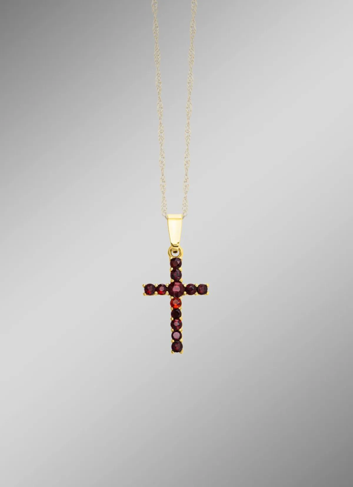 New BADER Kreuz-Anhänger mit Granat