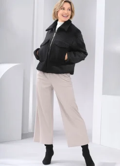 Outlet BADER Kurzjacke aus feinem Bouclé SCHWARZ