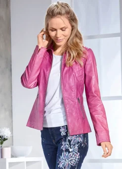 Online BADER Kurzjacke aus Nappaleder-Imitat AZALEE