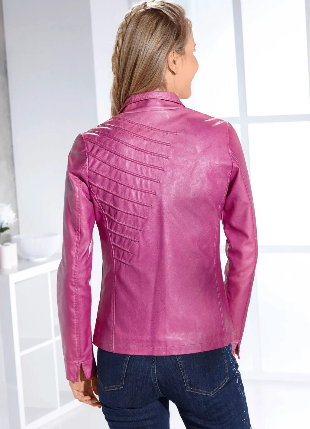 Online BADER Kurzjacke aus Nappaleder-Imitat AZALEE