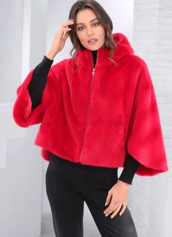 Clearance BADER Kurzjacke in Cape-Form ROT