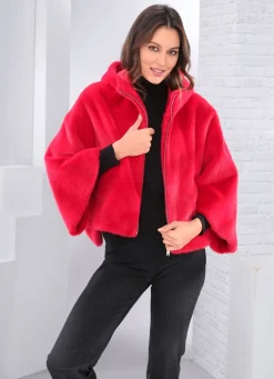 Clearance BADER Kurzjacke in Cape-Form ROT