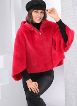 Clearance BADER Kurzjacke in Cape-Form ROT