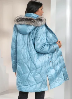 Hot BADER Kurzmantel mit abnehmbarer Kapuze EISBLAU