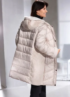 Best BADER Kurzmantel in aktuellem Materialmix BEIGE