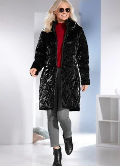 Hot BADER Kurzmantel in topaktueller Lackoptik SCHWARZ