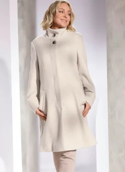 Discount BADER Kurzmantel mit abnehmbarem Schal CREME