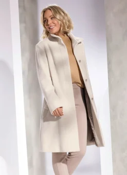 Discount BADER Kurzmantel mit abnehmbarem Schal CREME