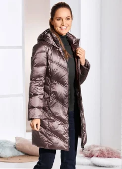 New BADER Kurzmantel mit fester Kapuze MAUVE