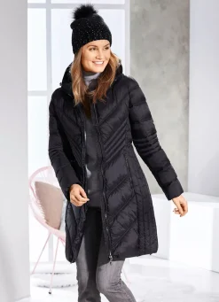 Outlet BADER Kurzmantel mit fester Kapuze SCHWARZ