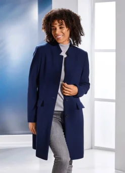 New BADER Kurzmantel mit Kaschmir BLAU