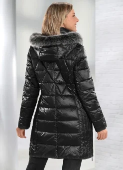 Clearance BADER Kurzmantel mit Längssteppung seitlich SCHWARZ