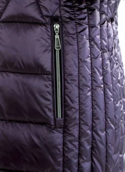 Best BADER Kurzmantel mit Längssteppung seitlich AUBERGINE