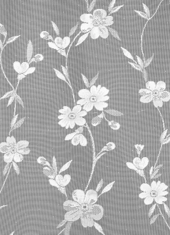 Sale BADER Kurzstore Blumenranke mit Stangendurchzug WEISS