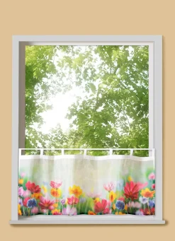 Online BADER Kurzstore Blumenwiese aus digitalbedrucktem Voile MULTICOLOR