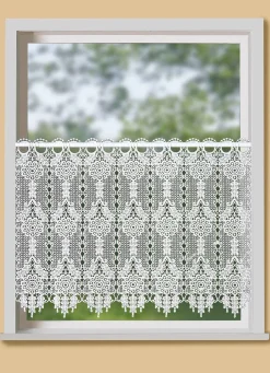 Discount BADER Kurzstore in Macramé-Optik WEISS
