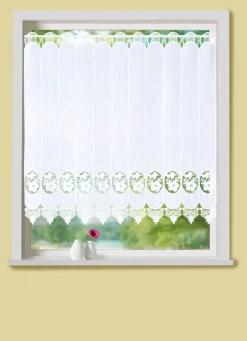 BADER Kurzstore mit Blumen in Macramé-Spitze WEISS