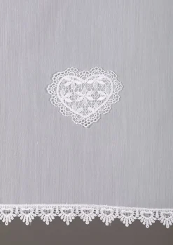 New BADER Kurzstore mit Häkelborten-Abschluss WEISS
