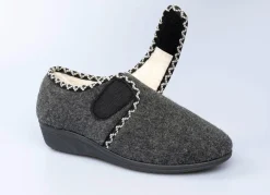 New BADER Kuschelige Hausschuhe mit flauschigem Innenfutter GRAU